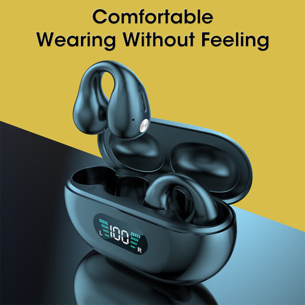 Bone Conduction Headphones TWS Earbuds Ear Clip Bluetooth 5.3 Touch Wireless Earphone In-Ear Bass HIFI Sports Headset - Image 2