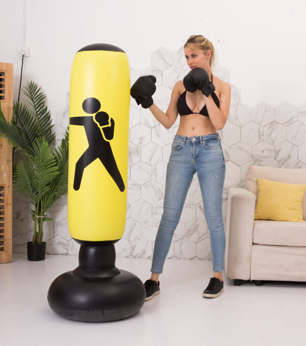 Boxing Punching Bag Inflatable Free-Stand Tumbler Sandbag - Image 5