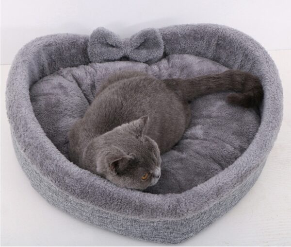 Heart Shape Soft Cozy Cat Pet Bed For Large Small Puppy Dog Cute Warm Cushion Litter Nest Basket Kennel Kitten House Accessories - Image 3