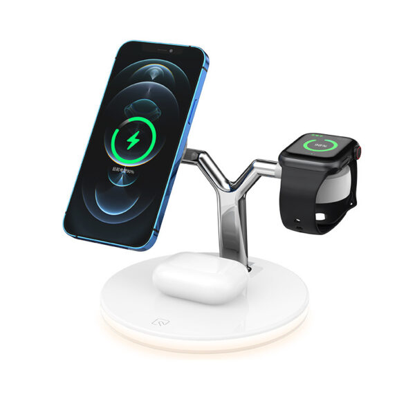 Compatible with Apple, 3 In 1 Magnetic Wireless Charger 15W Fast Charging Station For Magsafe Chargers - Image 10