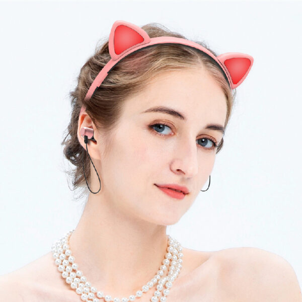 LED Glowing True Wireless Bluetooth Headphones Auriculares Cartoon Girl Headband Cat Ear Headset With Microphone For All Phones - Image 7