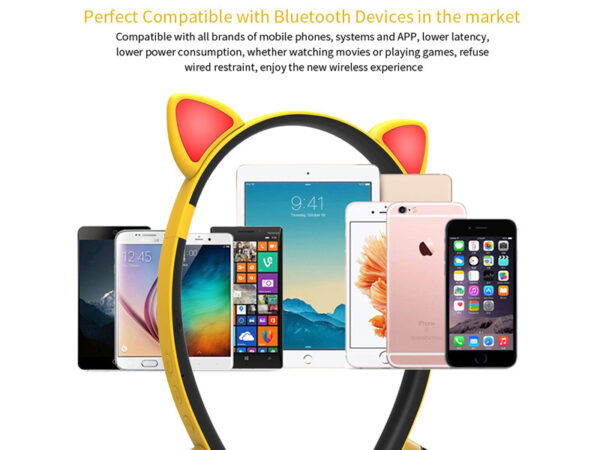 LED Glowing True Wireless Bluetooth Headphones Auriculares Cartoon Girl Headband Cat Ear Headset With Microphone For All Phones - Image 6