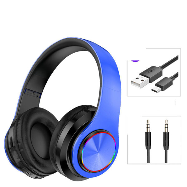 LED Wireless Bluetooth Headphones Gaming Headsets Sport Earphone With Support TF Card Colorful Breathing Lights - Image 7