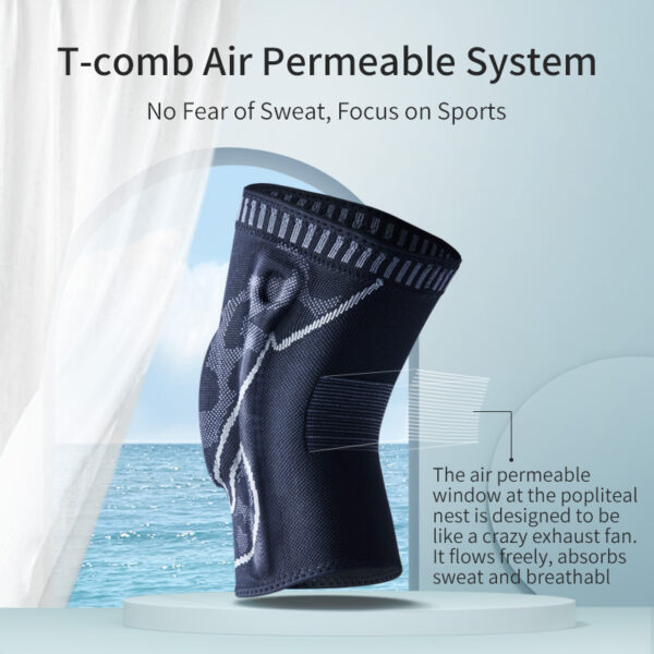 TMT Knitted Silicone Anti-collision Sports Knee Pads - Image 4