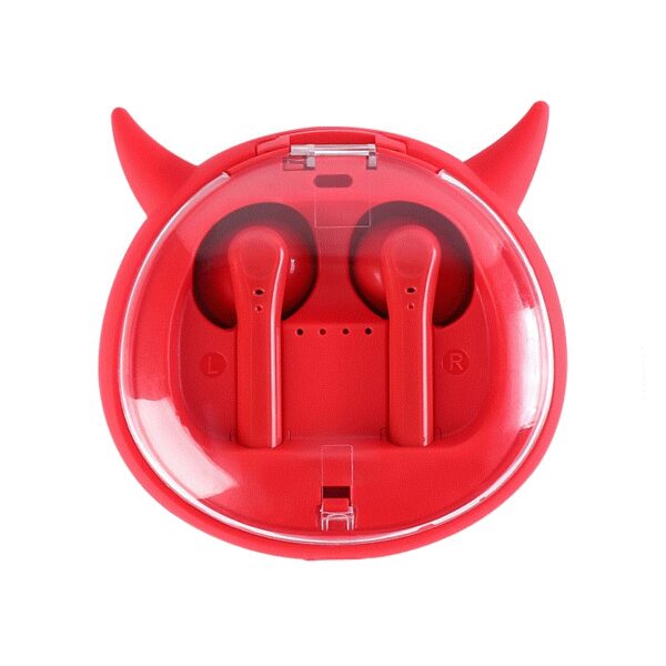 Macaron Red Tws5.0 Wireless Bluetooth Headset - Image 2