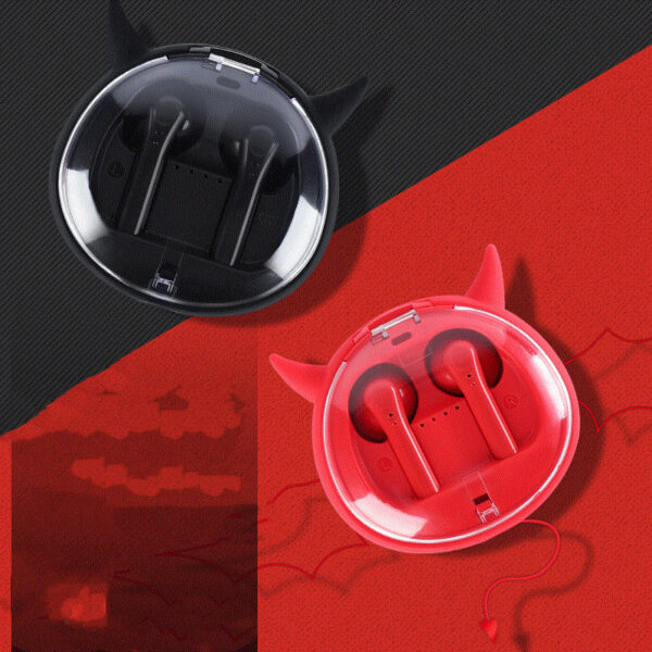 Macaron Red Tws5.0 Wireless Bluetooth Headset - Image 5