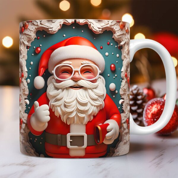 Creative 3D Christmas Ceramic Mug Unique Space Design Snowman Santa Coffee Cup Tea Milk Mug Christmas Gifts For Kids Adults Kitchen Gadgets - Image 10