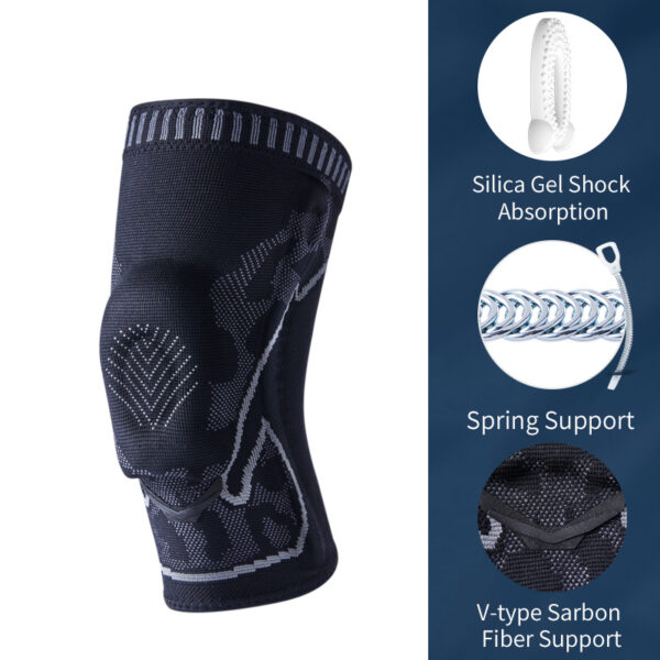 TMT Knitted Silicone Anti-collision Sports Knee Pads - Image 6