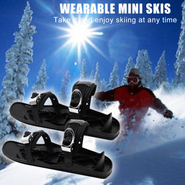 Mini Ski Skates Portable Short Skiboard Adjustable Skates Shoes For Snow - Image 6