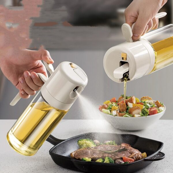 2 In 1 Oil Sprayer Bottle BBQ Cooking Oil Dispenser Olive Oil Pourers Sprayer Kitchen Baking Oil Mister Vinegar Bottle - Image 2