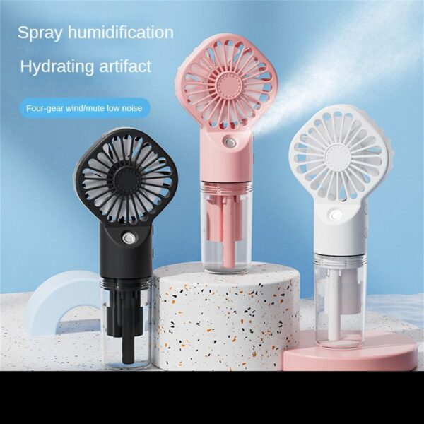 Strong Power Spray Humidification Small Mist Fan Humidification Usb Charging Portable Fan Icy And Refreshing Fan Water Supplement - Image 2