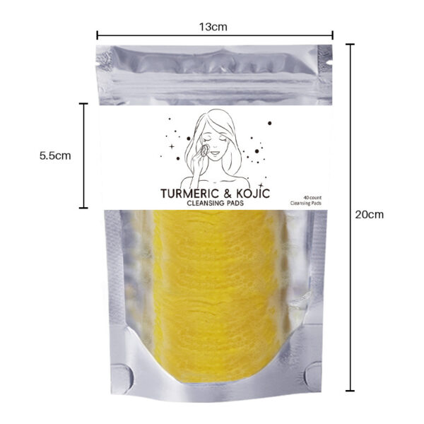 Turmeric Exfoliating Cleansing Pads Compressed Facial Sponges Skin Care Tools For Face Clogged Pores Excess Oil Cleansing - Image 10