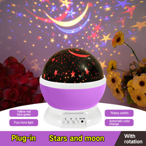 LED Projector Light USB Starry Sky Night Light Rotating Bedside Table Lamp For Kids Home Decoration Desk Light Atmosphere - Image 2