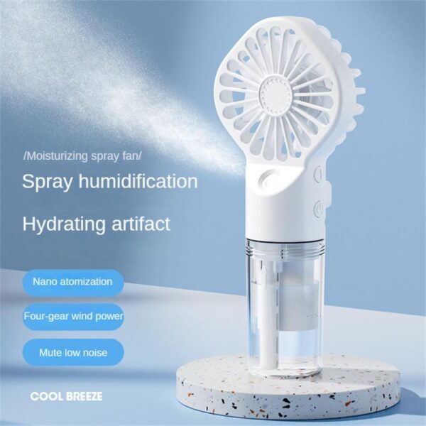 Strong Power Spray Humidification Small Mist Fan Humidification Usb Charging Portable Fan Icy And Refreshing Fan Water Supplement - Image 4