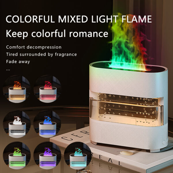 2025 New Products Rain Cloud Fire Humidifier Water Drip Novedades 2024 Rain Water Diffuser Fire Flame Humidifier Aroma Diffuser