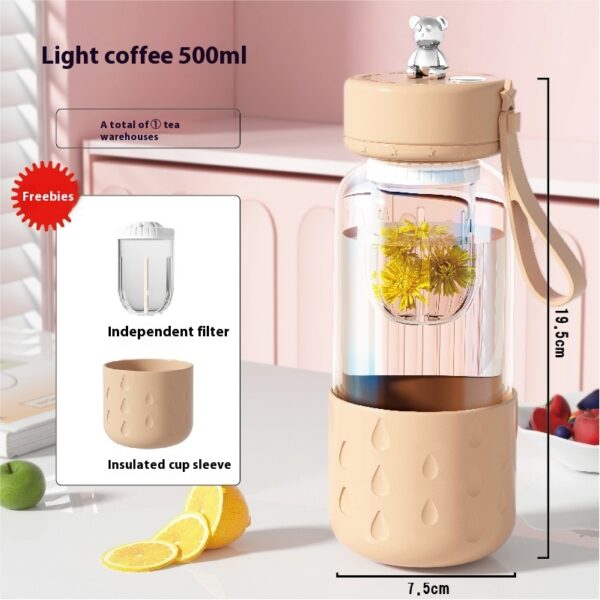 Tea Water Separation Magnetic Glass Water Cup Sealed Without Leakage Glass Tea Water Cup Infuser Tumbler Drinkware Water Bottle With Tea Filter - Image 8