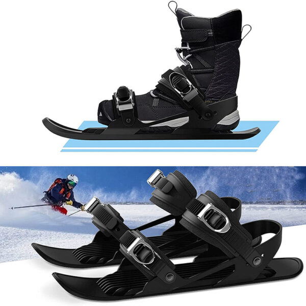 Mini Ski Skates Portable Short Skiboard Adjustable Skates Shoes For Snow - Image 10