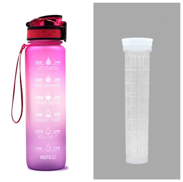 1L Tritan Water Bottle With Time Marker Bounce Cover Motivational Water Bottle Cycling Leakproof Cup For Sports Fitness Bottles - Image 7