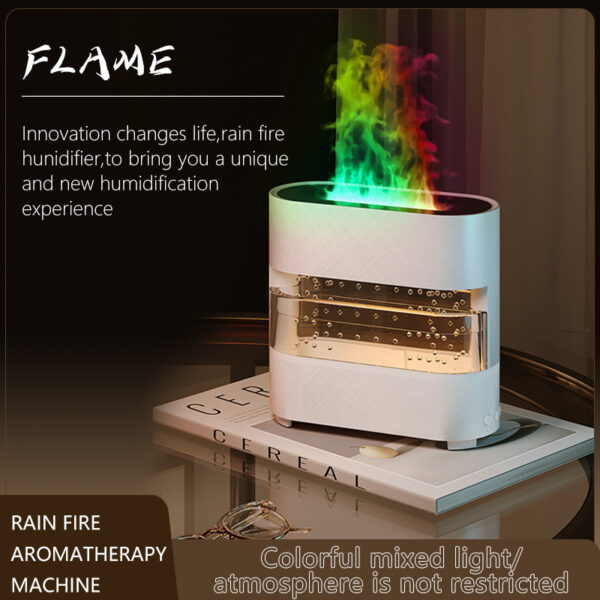 2025 New Products Rain Cloud Fire Humidifier Water Drip Novedades 2024 Rain Water Diffuser Fire Flame Humidifier Aroma Diffuser - Image 7