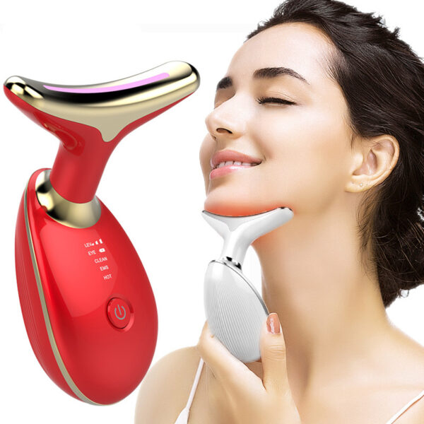 EMS Thermal Neck Lifting And Tighten Massager Electric Microcurrent Wrinkle Remover - Image 2